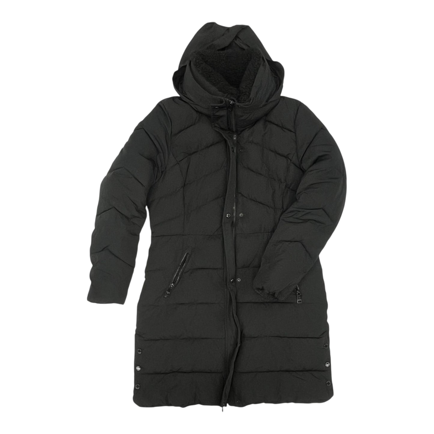 Coat Puffer & Quilted By Calvin Klein In Black, Size:M