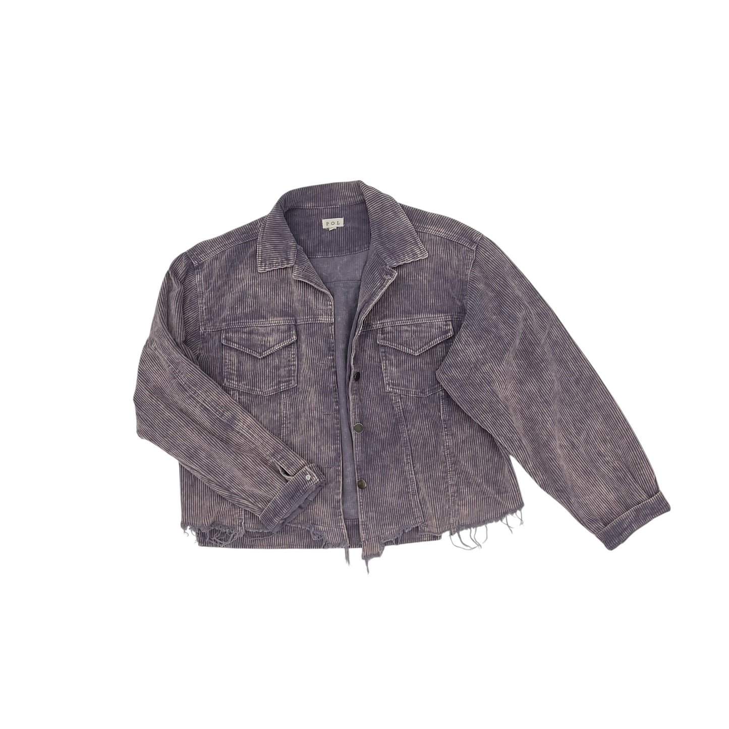 Jacket Shirt By Pol In Purple, Size:M