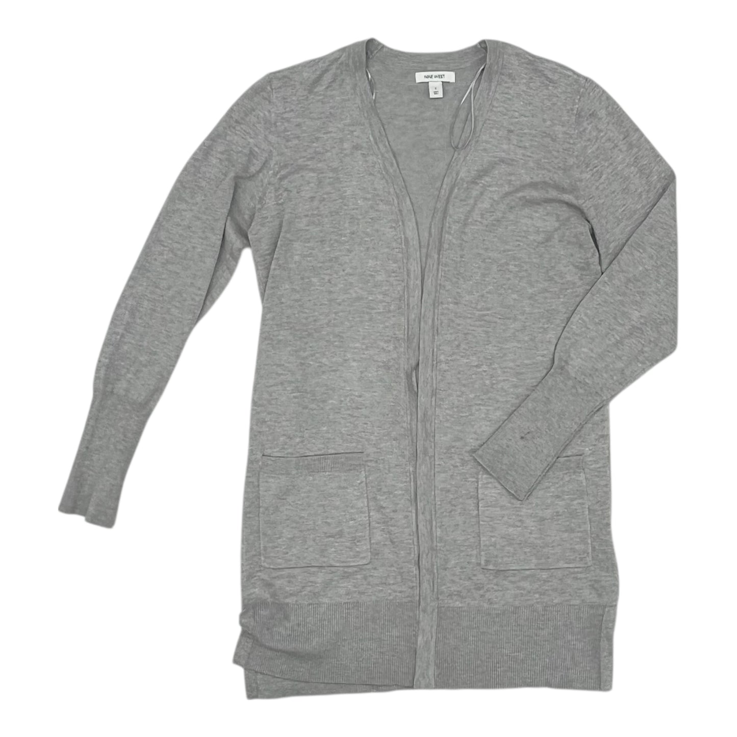 Sweater Cardigan By Nine West In Grey, Size:S