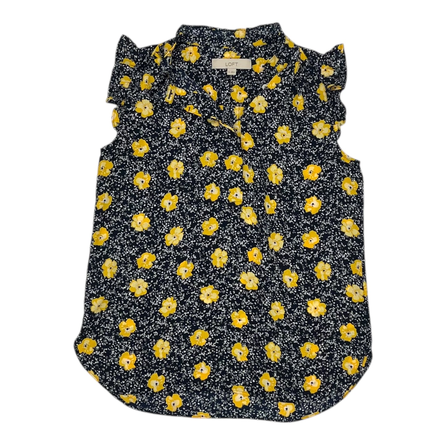 Blouse Ss By Loft In Blue, Size:Xs