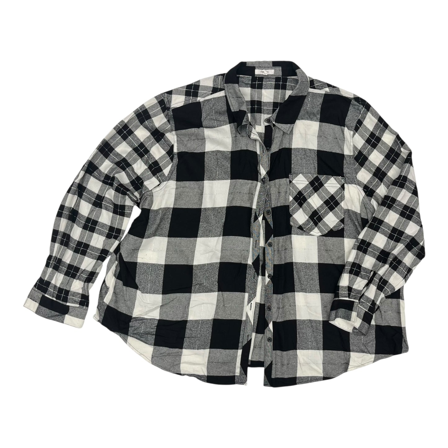 Top Ls By Maurices In Black & White, Size:3X