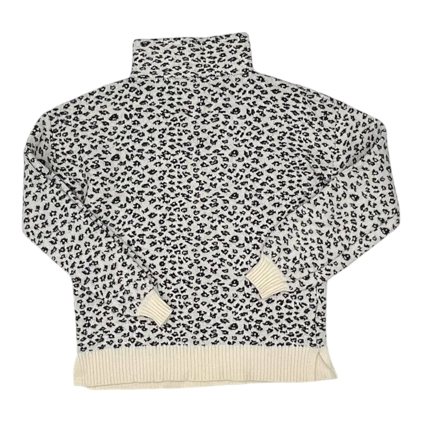 Sweatshirt Collar By Loft In Black & White, Size:Xs