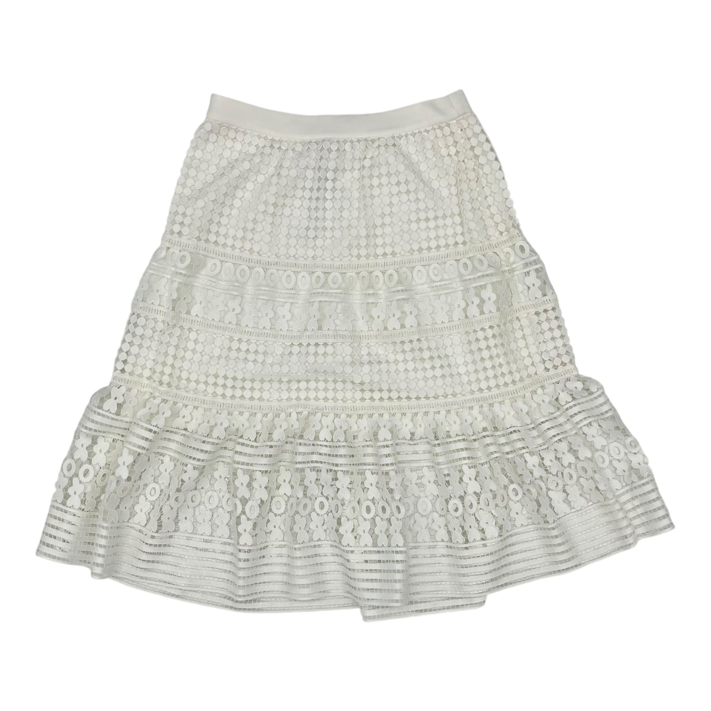 Skirt Designer By Diane Von Furstenberg In White, Size:10