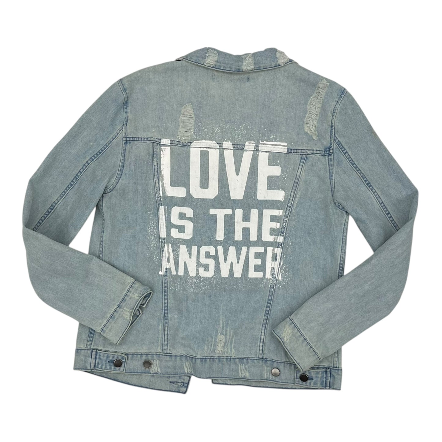 Jacket Denim By Clothes Mentor In Blue Denim, Size:M