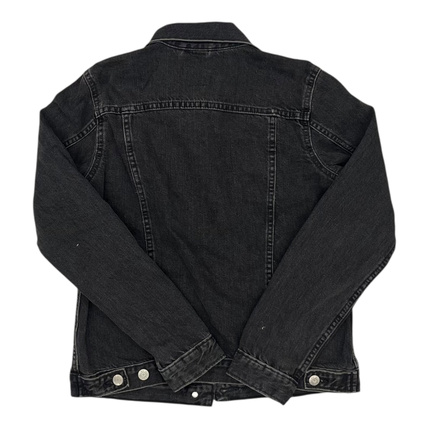 Jacket Denim By Gap In Black Denim, Size:Xs