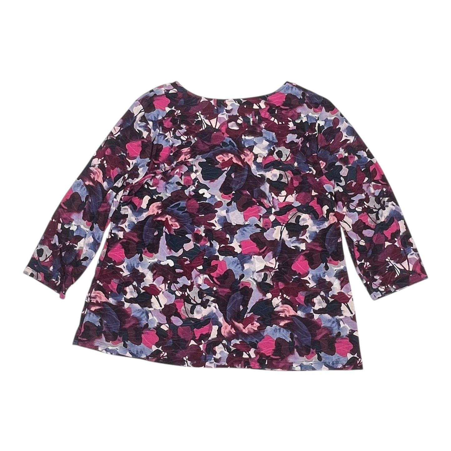 Blouse 3/4 Sleeve By Croft And Barrow In Purple, Size:Xxl