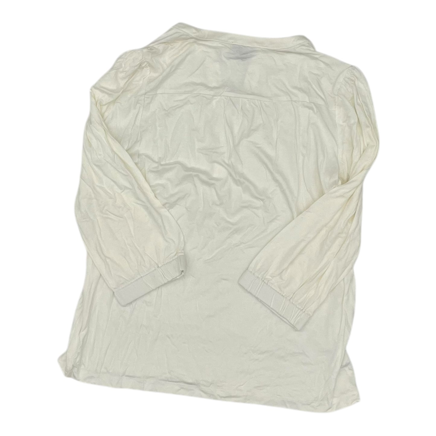 Top 3/4 Sleeve By Ann Taylor In Cream, Size:S