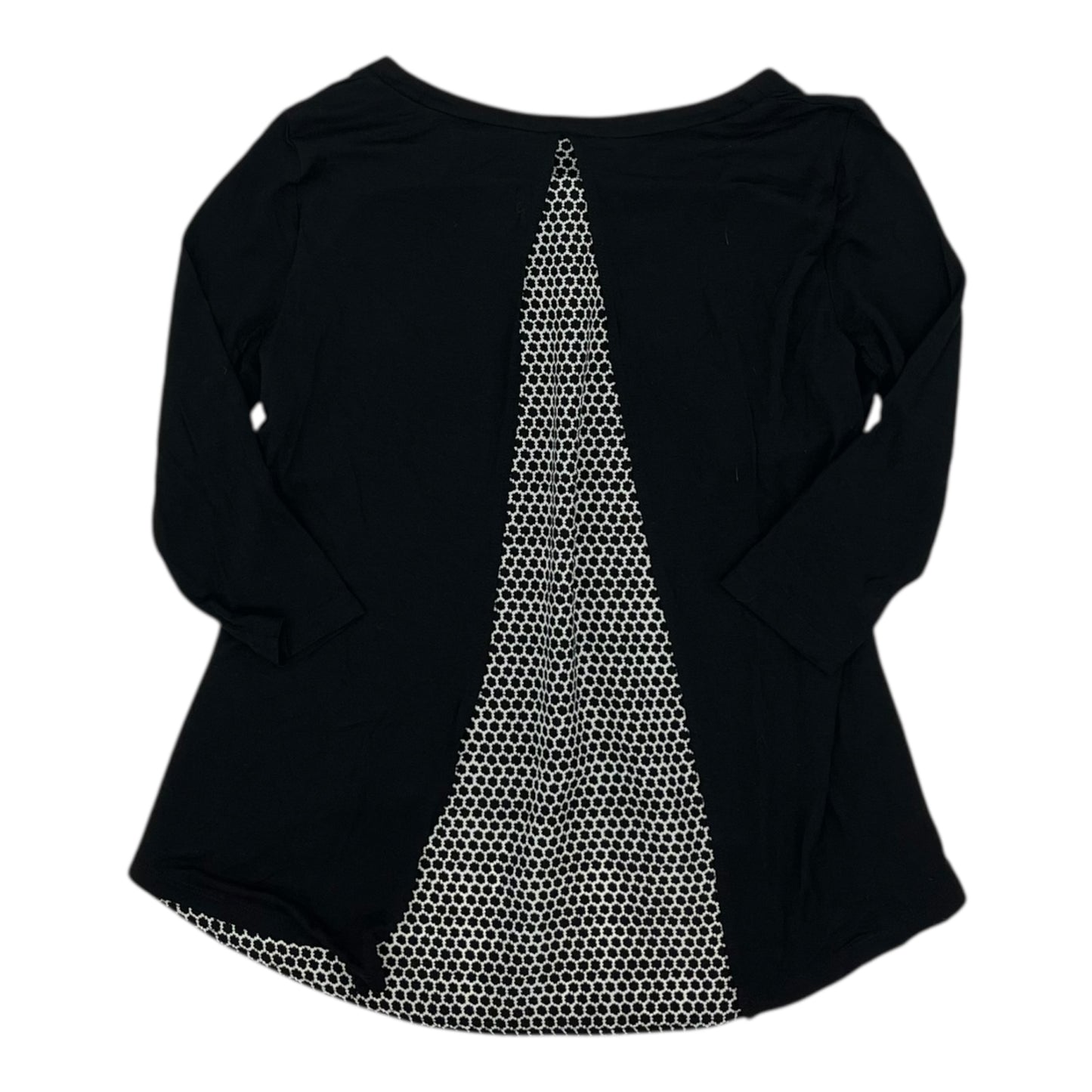 Top 3/4 Sleeve By Ann Taylor In Black, Size:Xsp