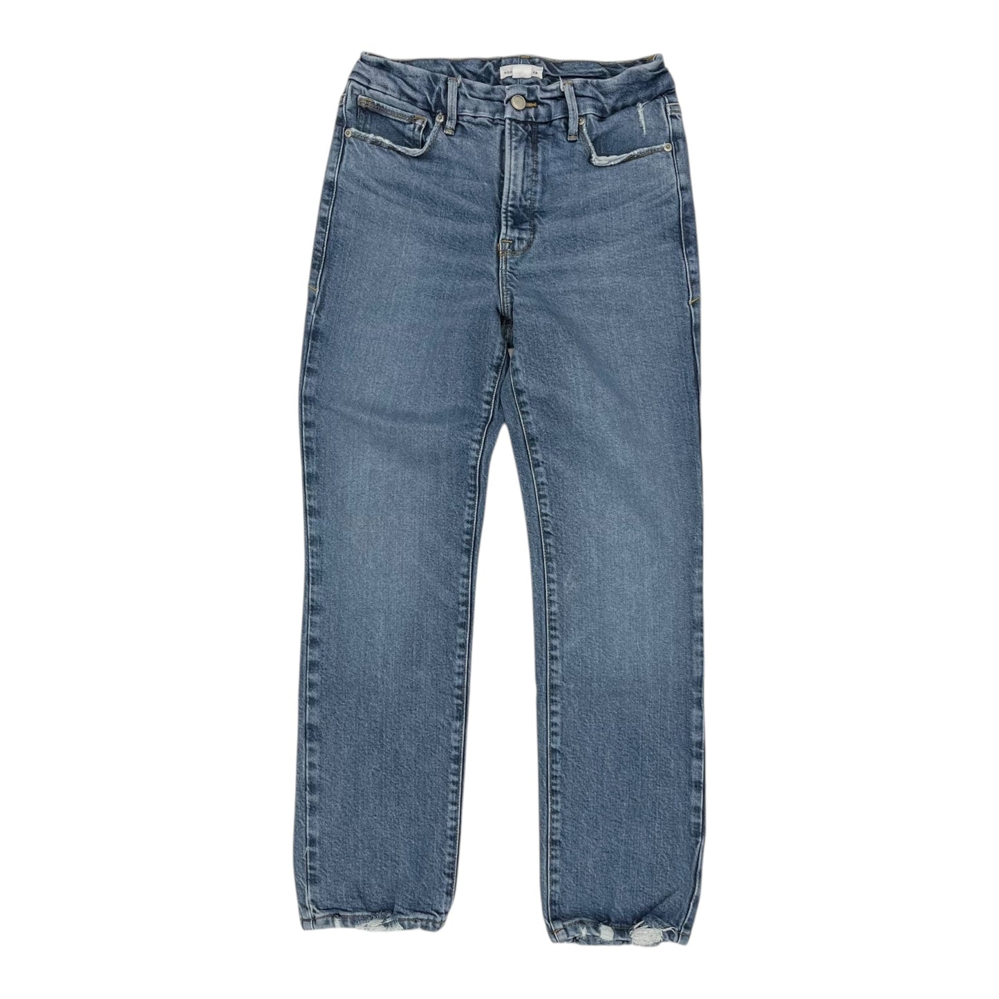 Jeans Straight By Good American In Blue Denim, Size:4