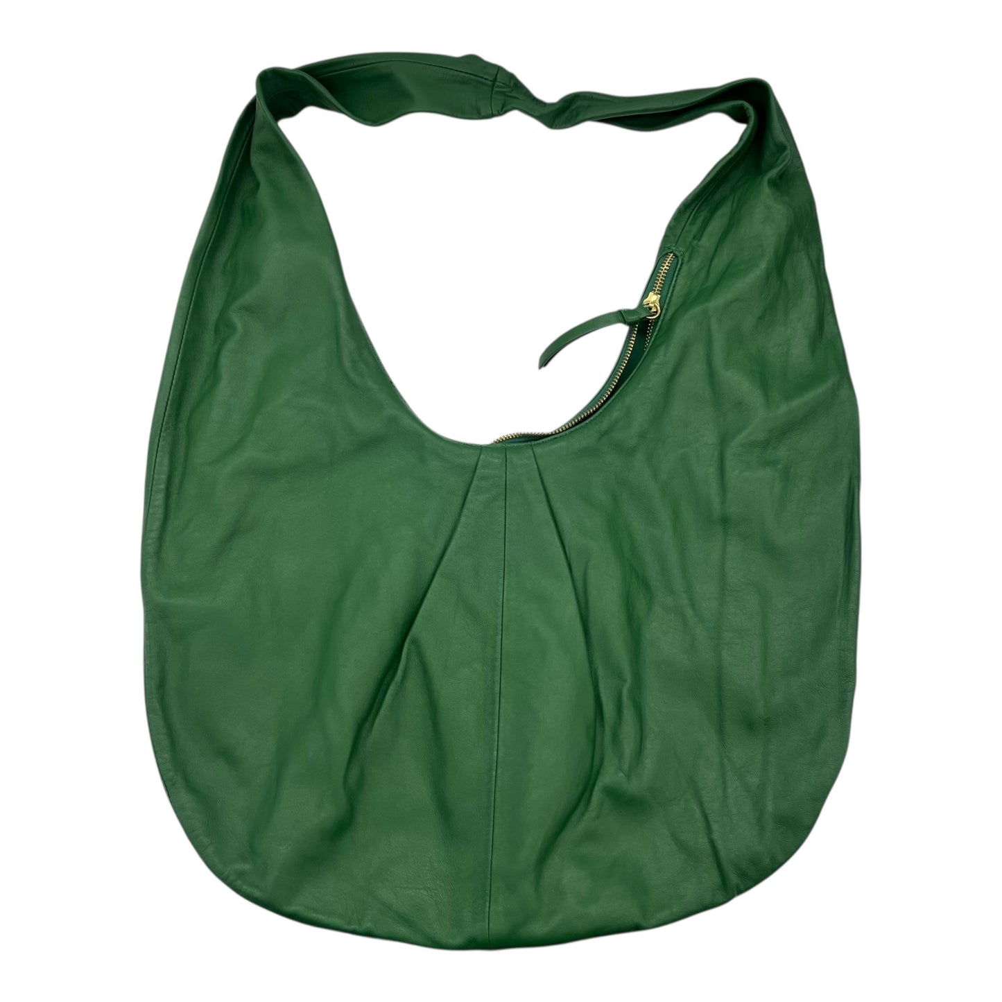 Handbag Leather By Anthropologie In Green, Size:Large