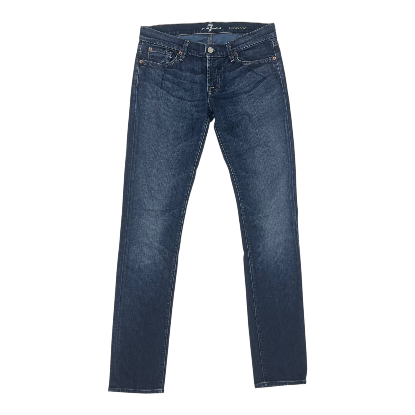 Jeans Boot Cut By 7 For All Mankind In Blue Denim, Size:8