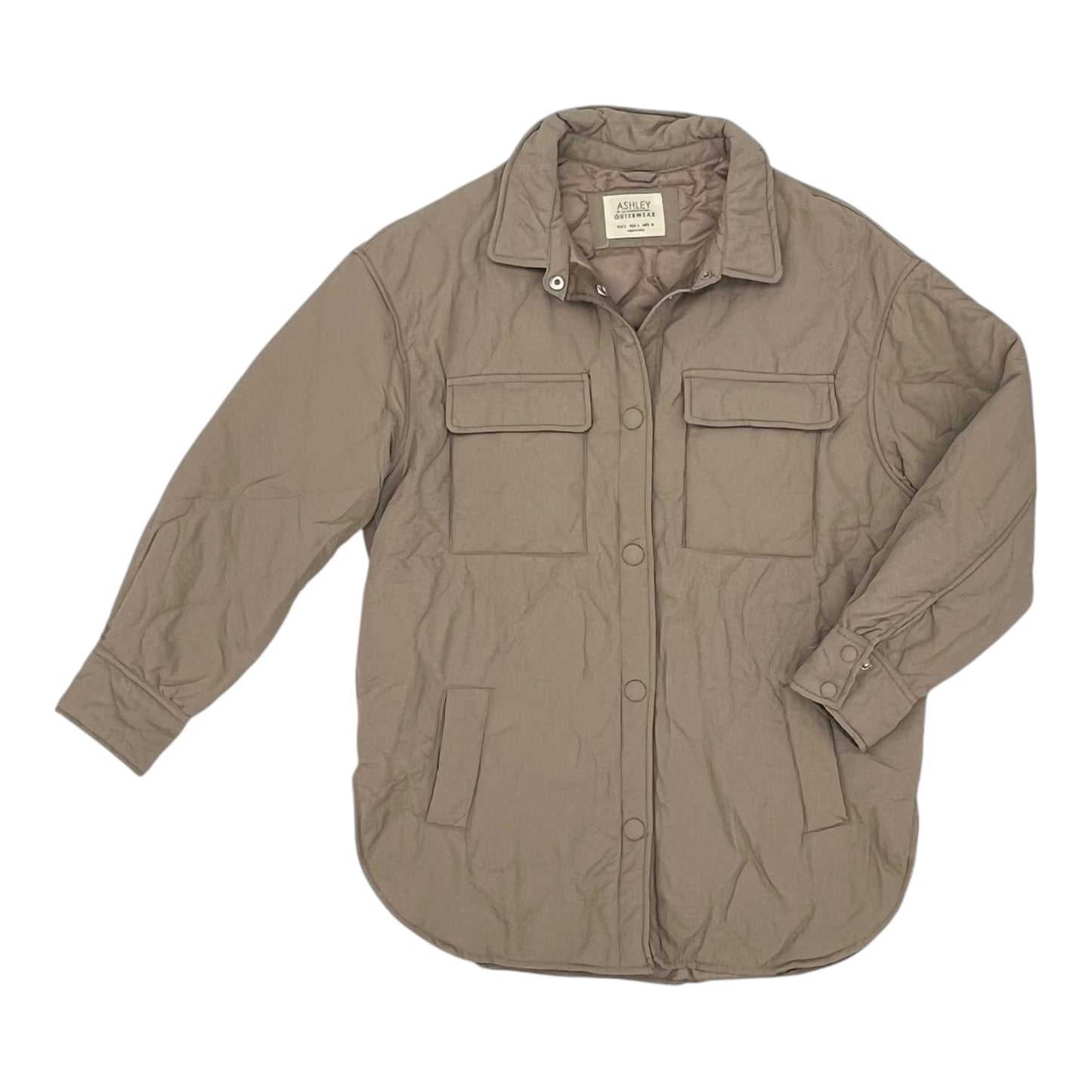 Jacket Puffer & Quilted By Ashley In Tan, Size:L