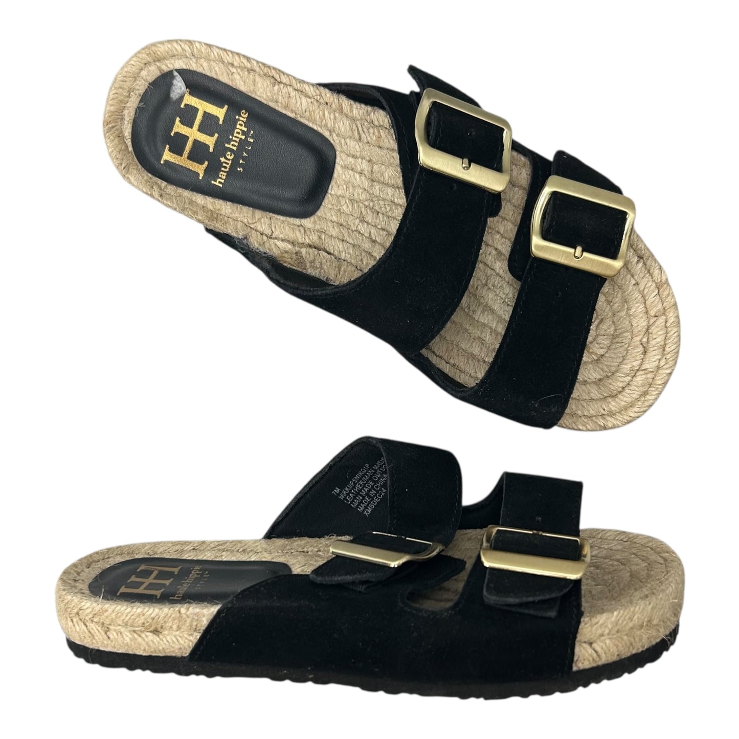 Sandals Flats By Haute Hippie In Black, Size:7