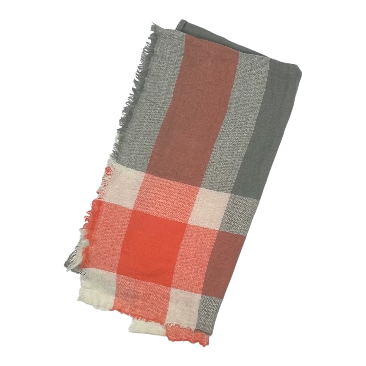 Scarf Winter By Clothes Mentor In Grey & Orange