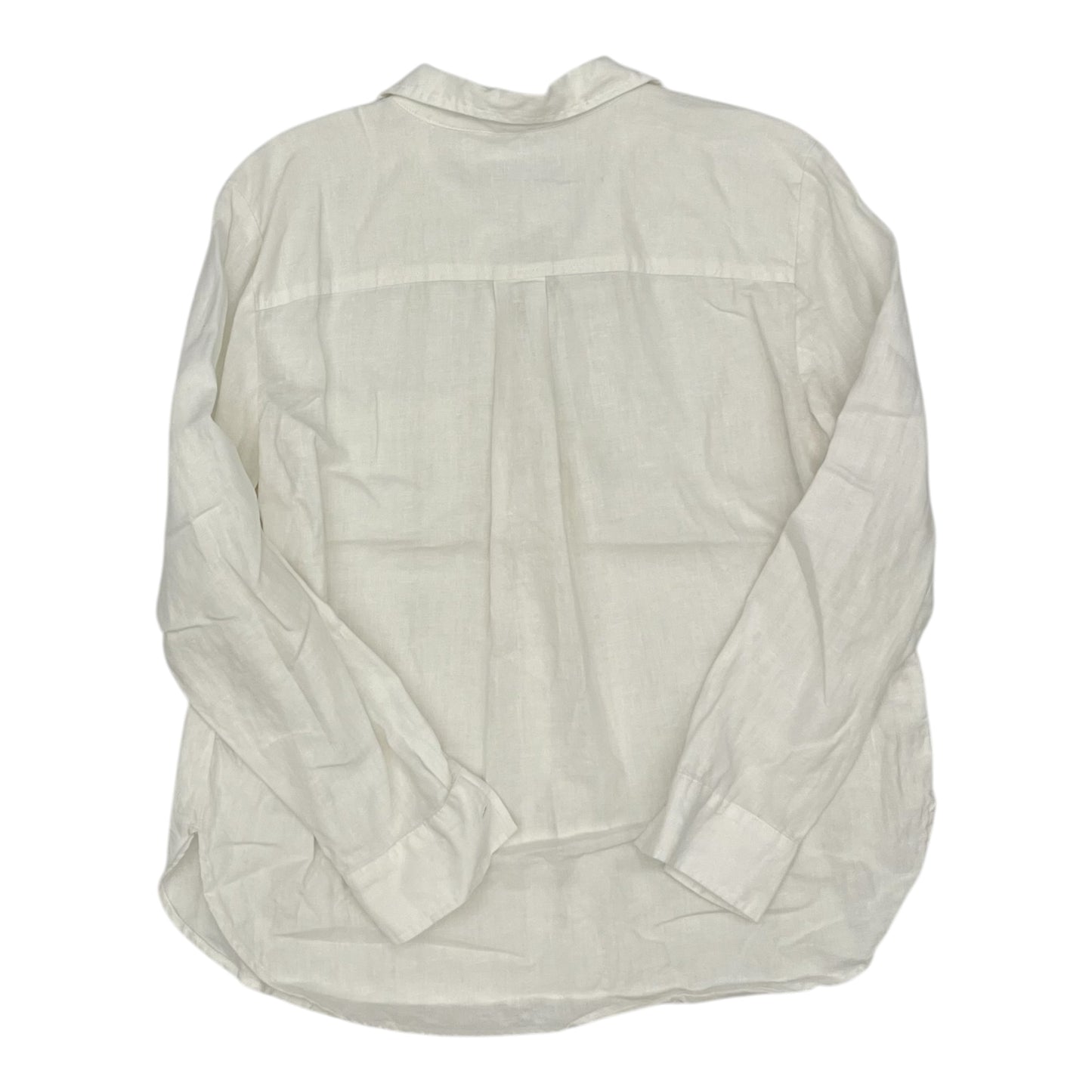Blouse Ls By Loft In White, Size:M