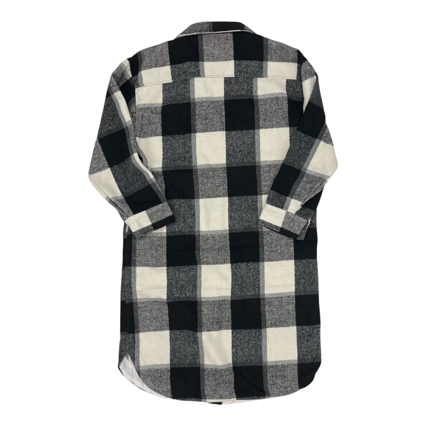 Jacket Shirt By Clothes Mentor In Black & White, Size:S