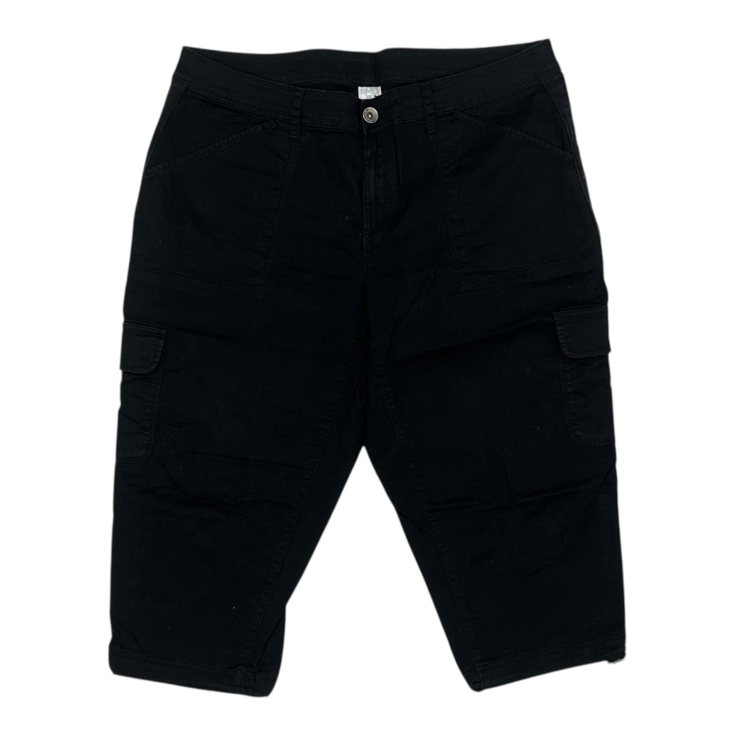 Pants Cropped By Time And Tru In Black, Size:18