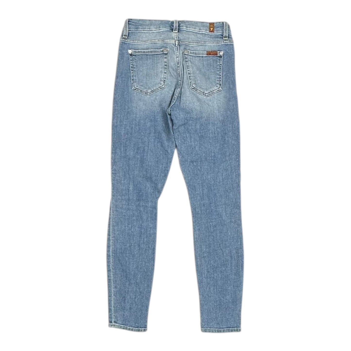 Jeans Skinny By 7 For All Mankind In Blue Denim, Size:2