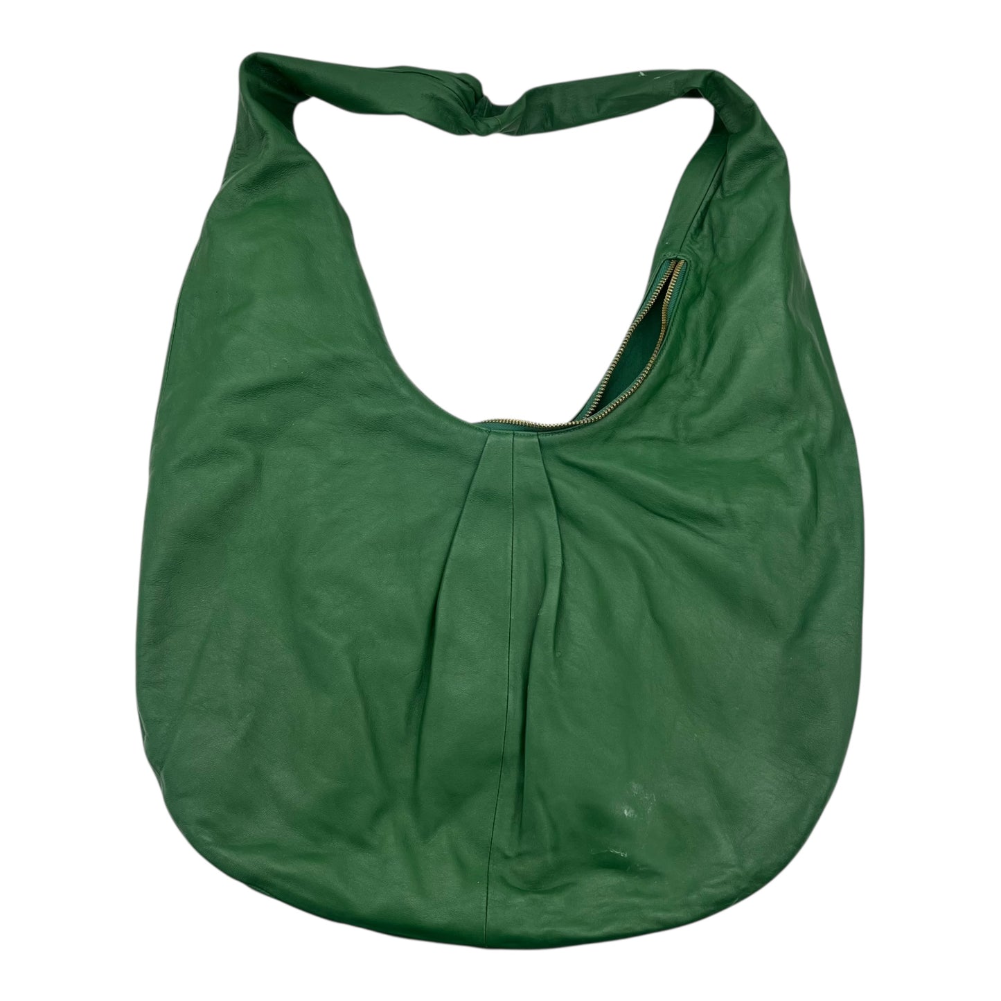 Handbag Leather By Anthropologie In Green, Size:Large