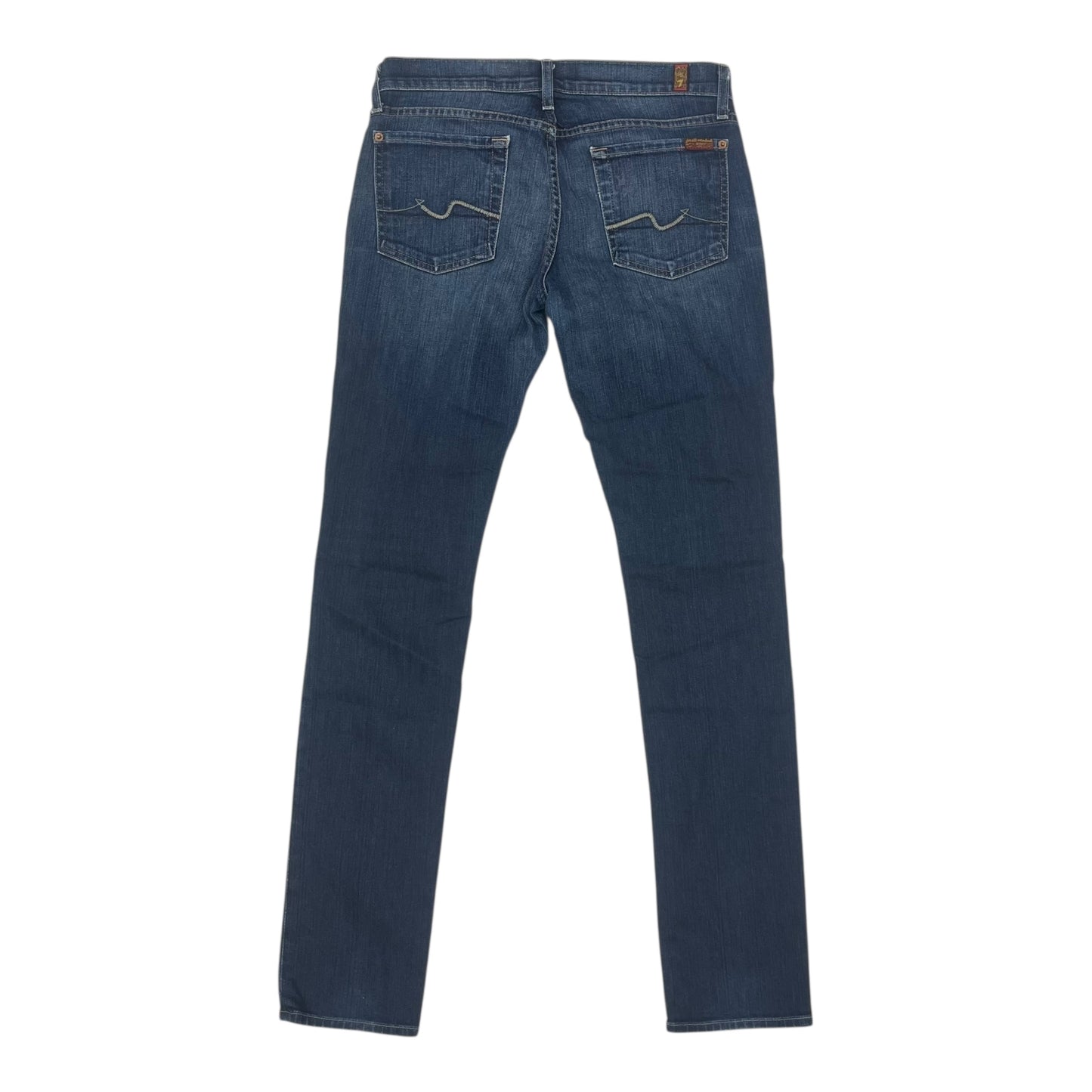 Jeans Boot Cut By 7 For All Mankind In Blue Denim, Size:8