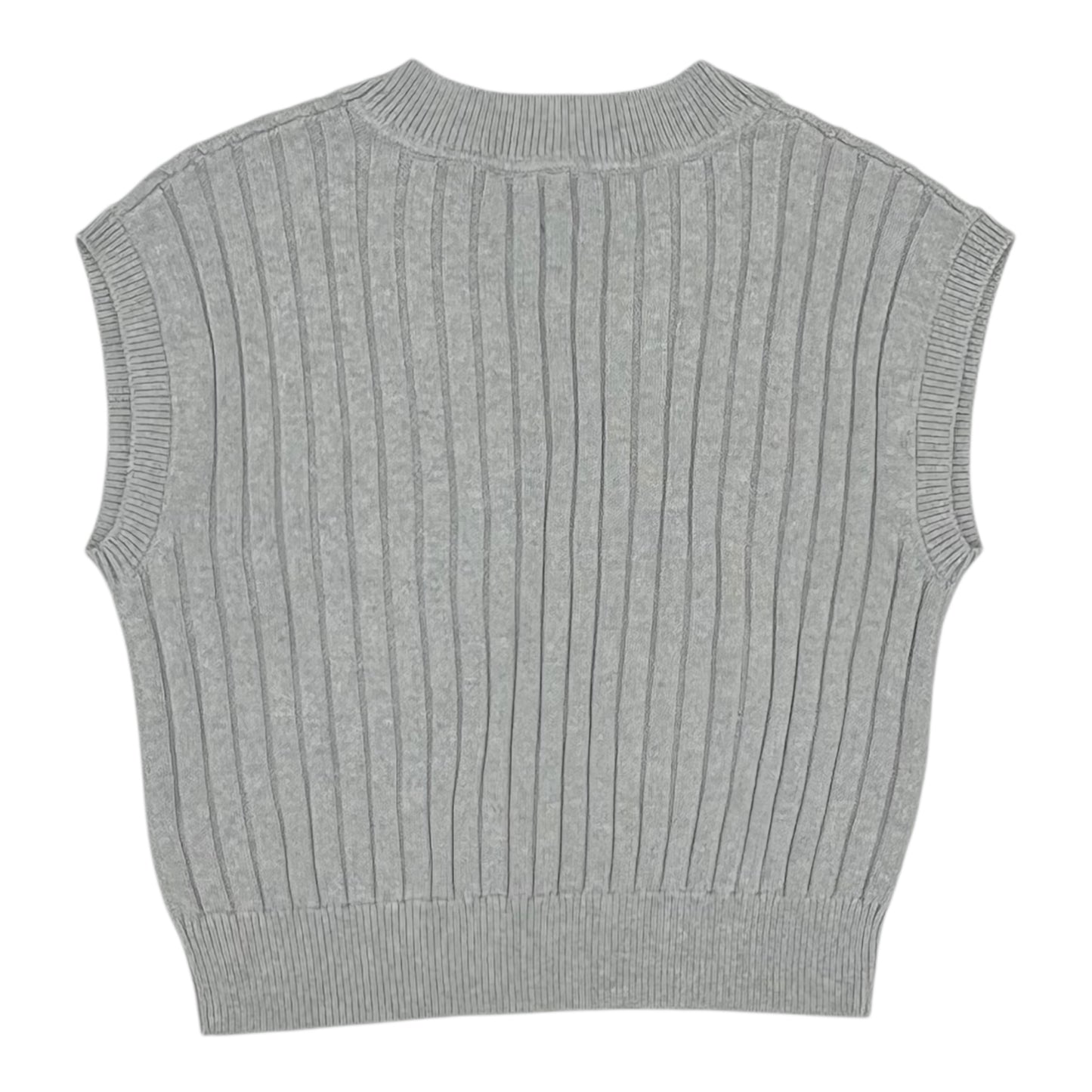 Vest Sweater By Gap In Grey, Size:M