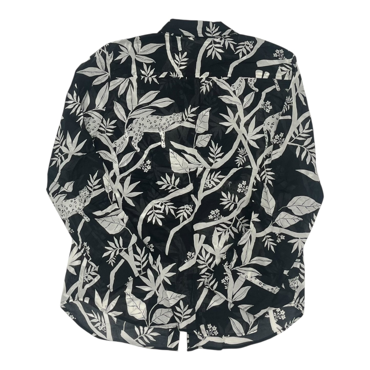 Blouse Ls By Talbots In Black, Size:M