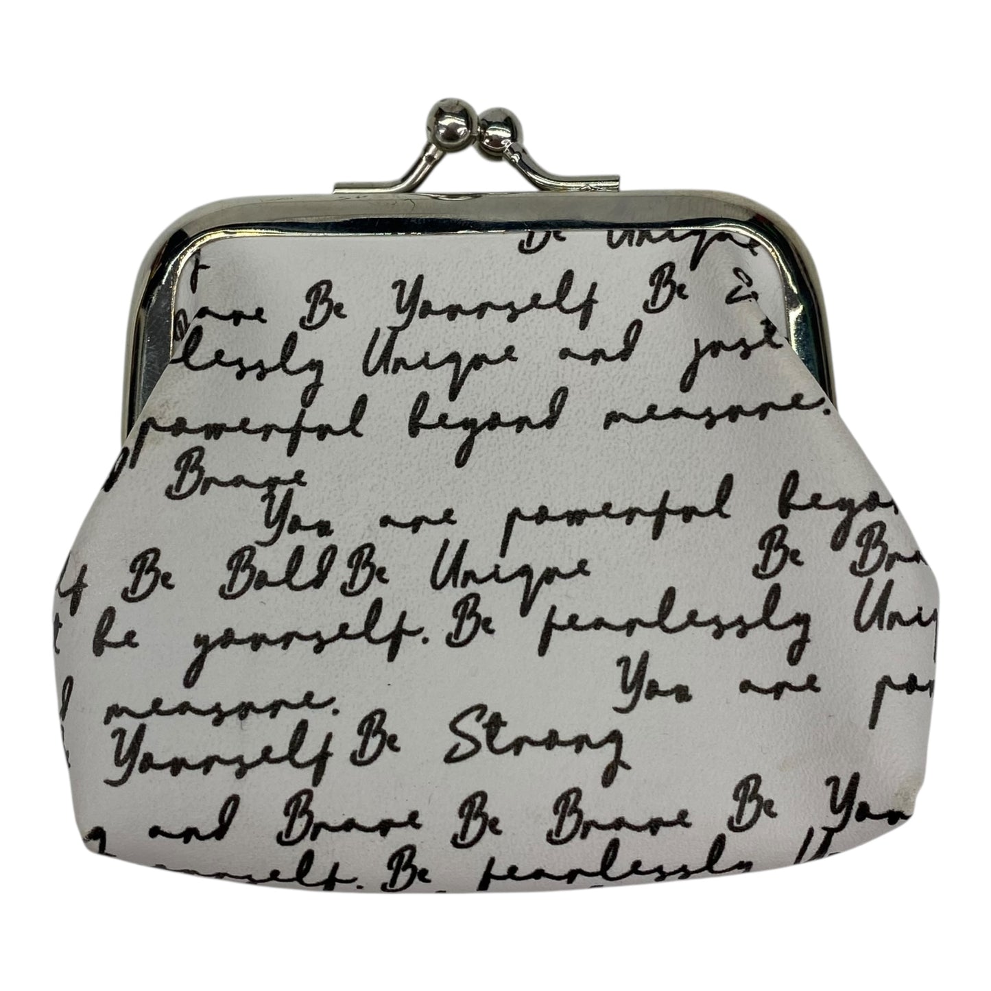 COIN PURSE by CLOTHES MENTOR In BLACK & WHITE, Size: SMALL