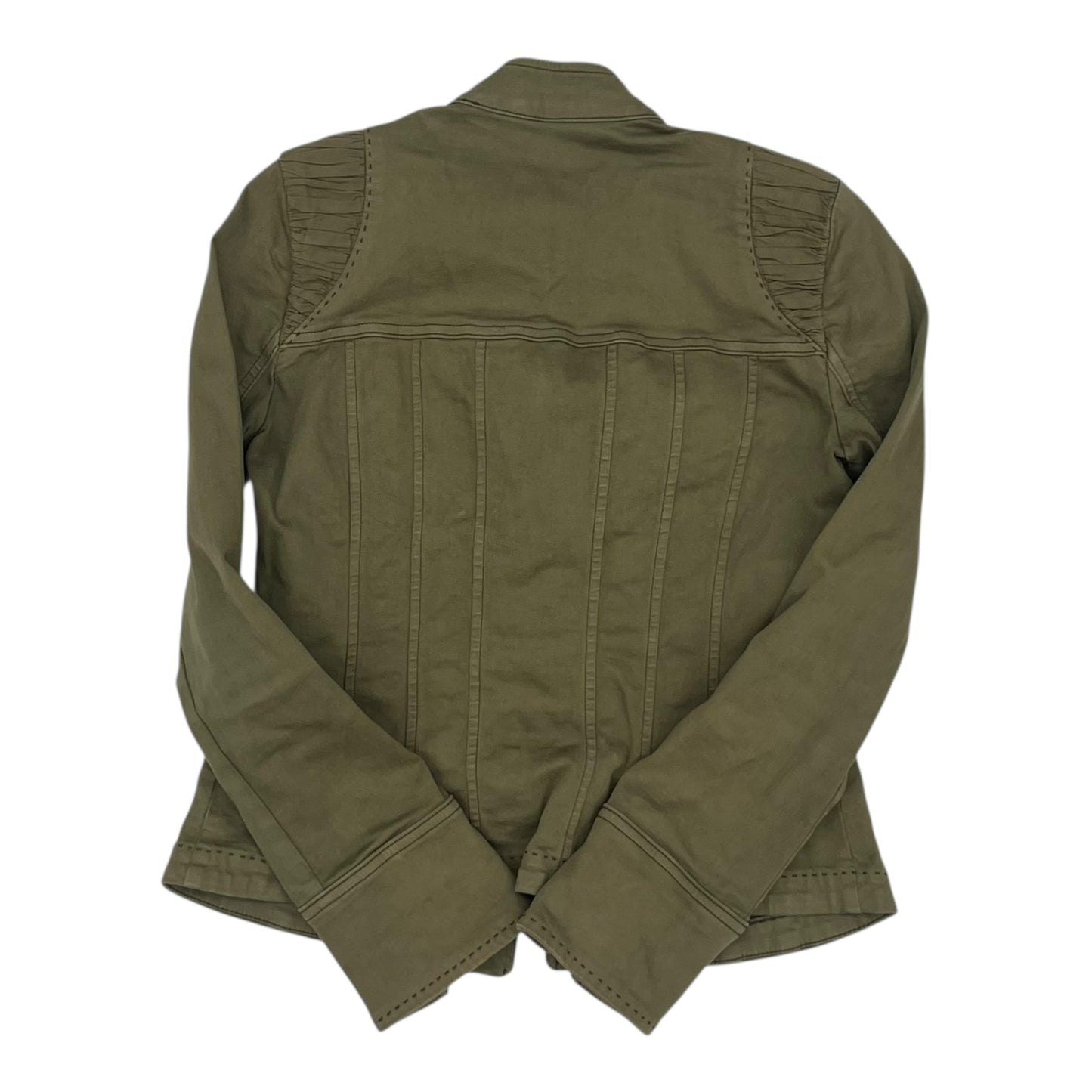 Jacket Denim By White House Black Market In Green Denim, Size:Xs