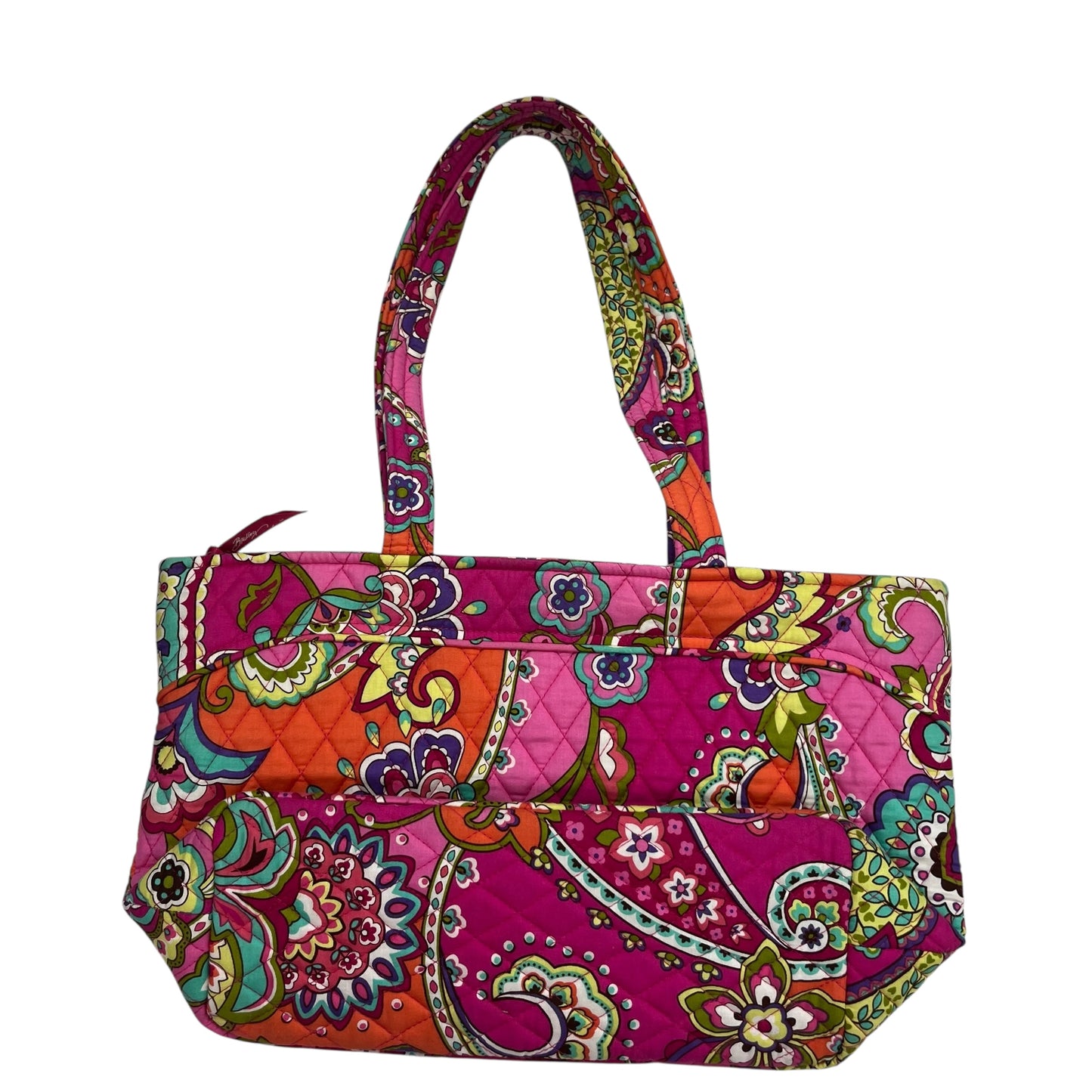 Handbag By Vera Bradley In Orange & Pink, Size:Medium