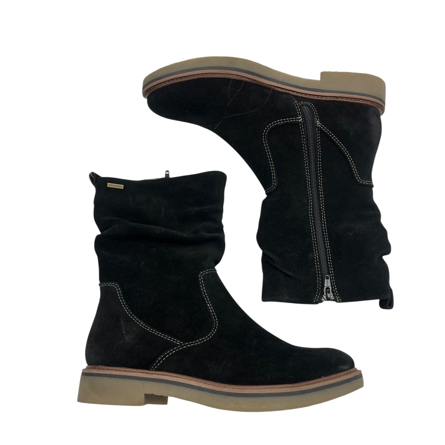 Boots Mid-Calf Flats By Comfortiva In Black, Size:9