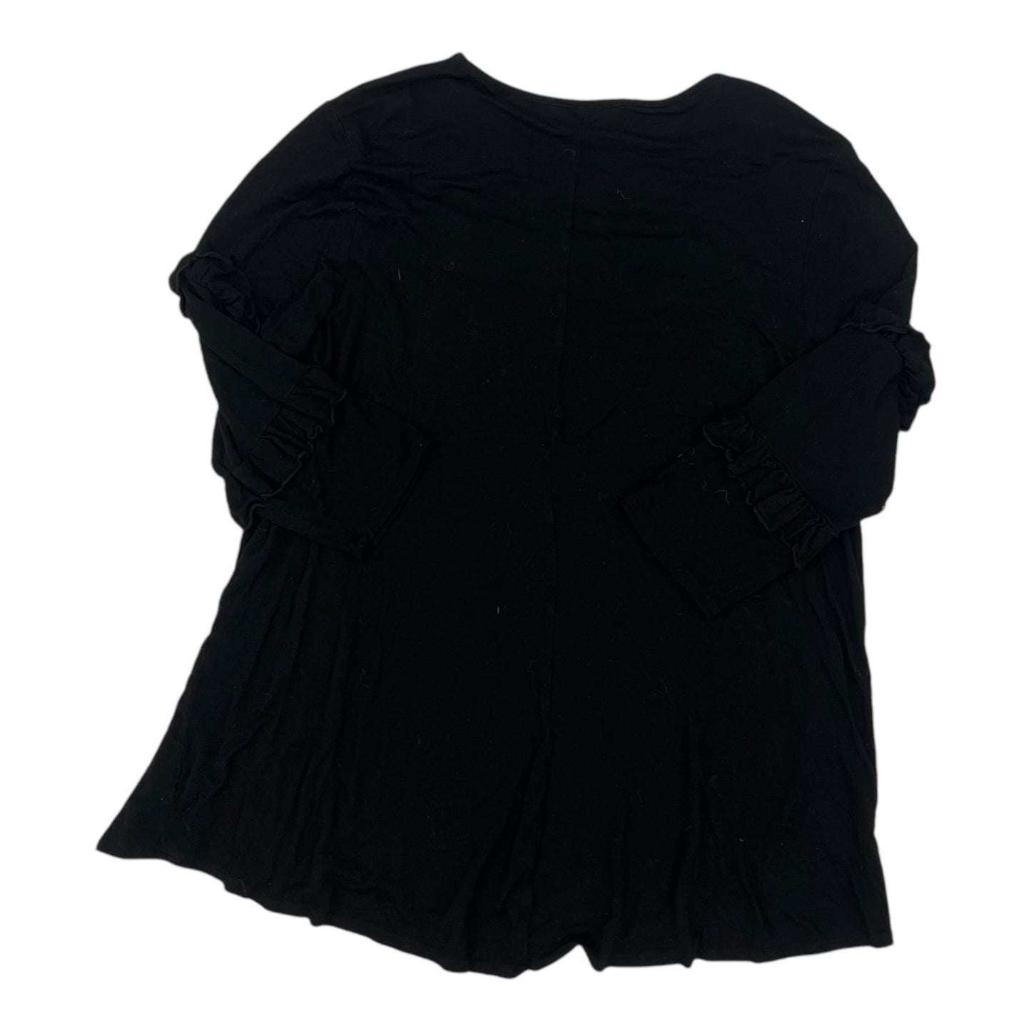 Top 3/4 Sleeve By Clothes Mentor In Black, Size:2X