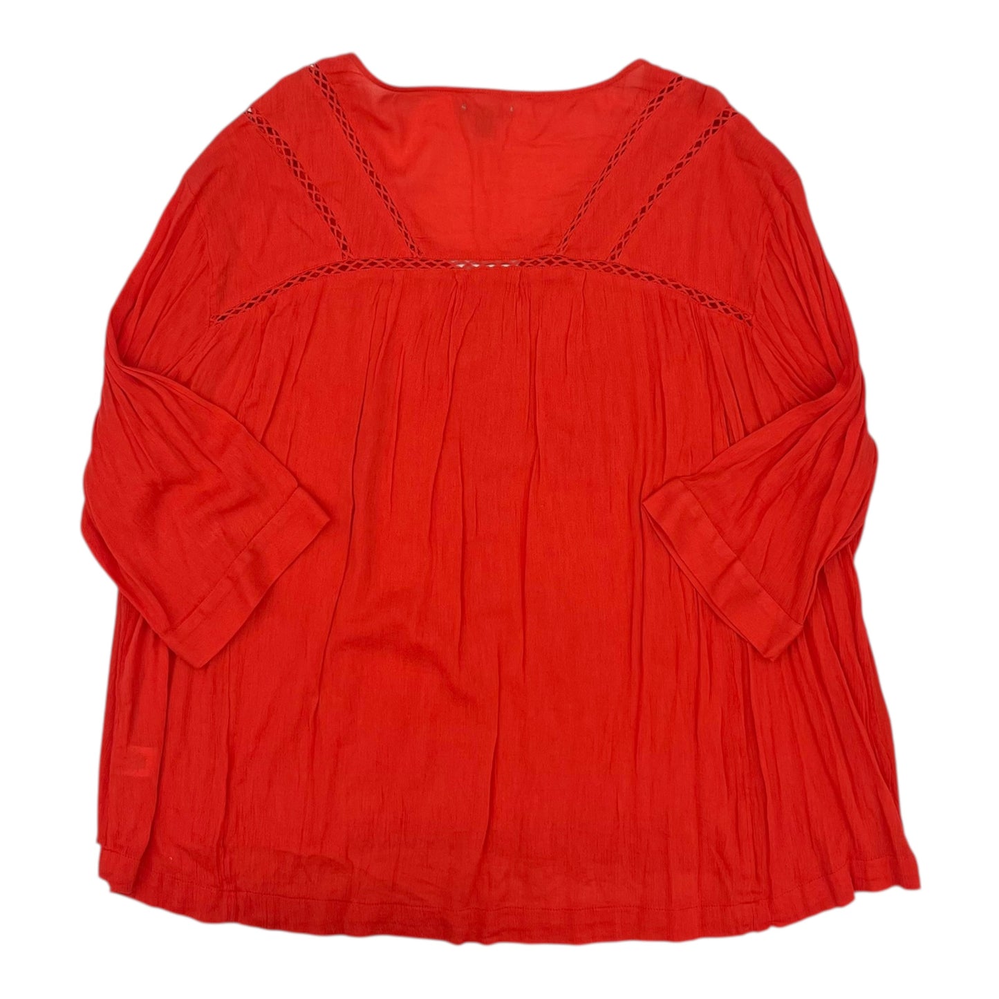 Blouse Ls By Falls Creek In Orange, Size:2X