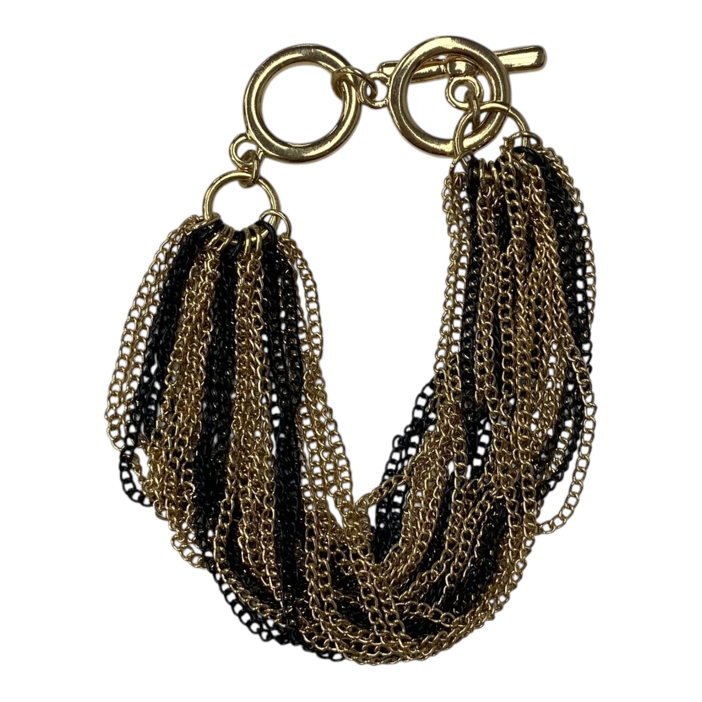 Bracelet Other By Clothes Mentor In Black & Gold