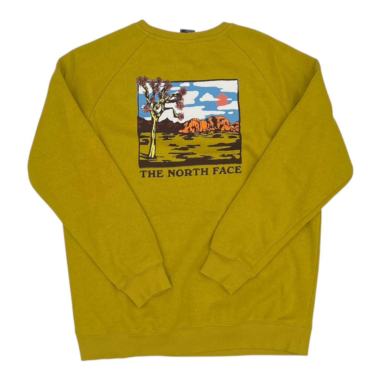 Athletic Sweatshirt Crewneck By The North Face In Yellow, Size:L
