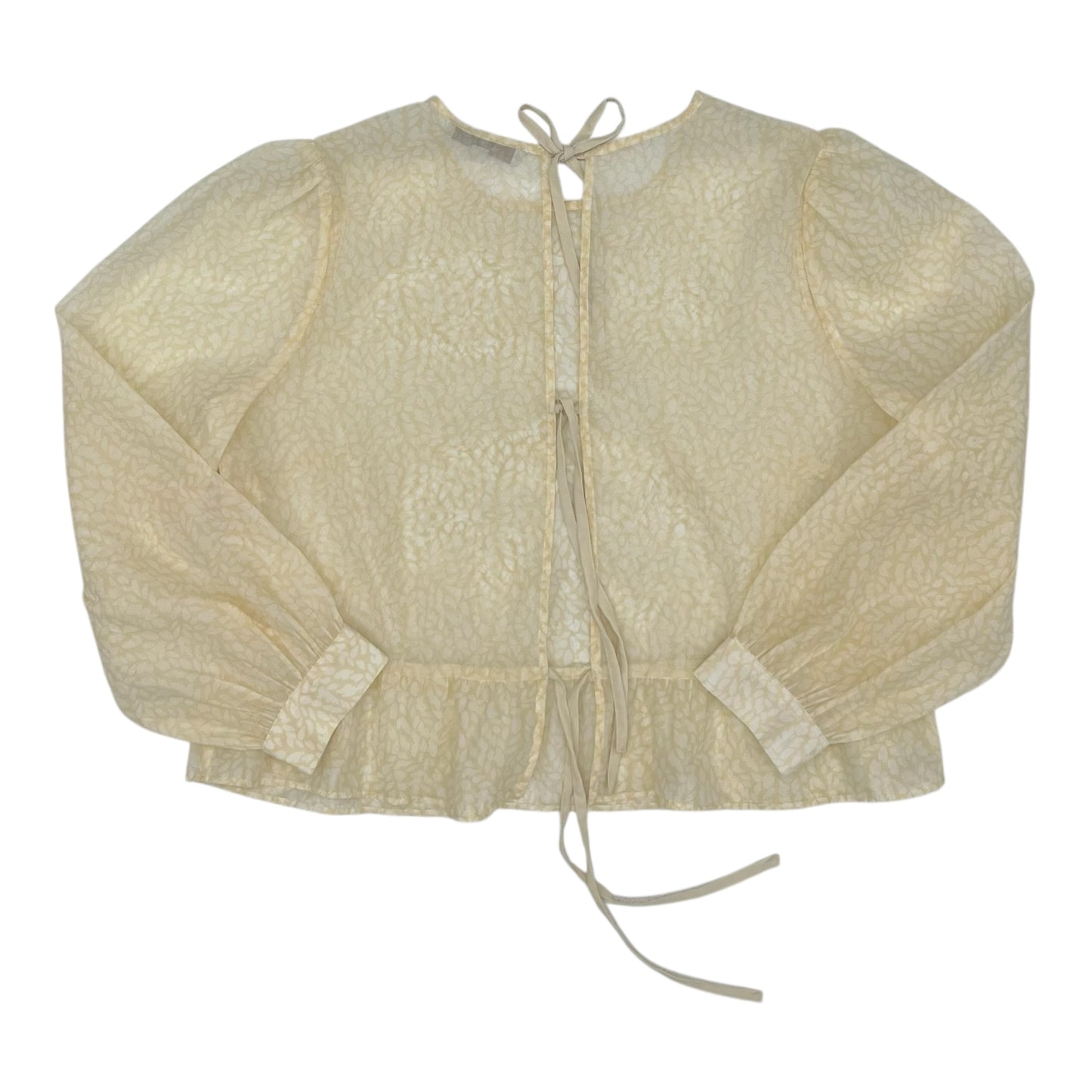 Blouse Ls By Loft In Orange, Size:Xl