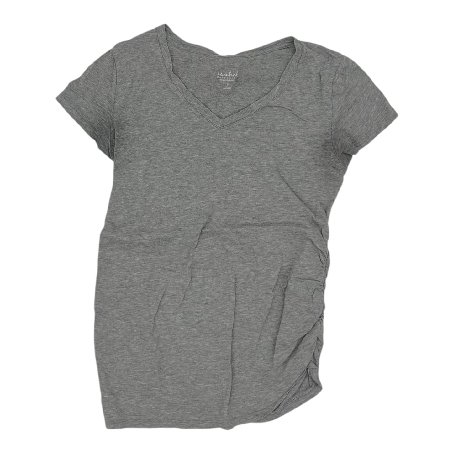 Mat Top Ss By Isabel Maternity In Grey, Size:S