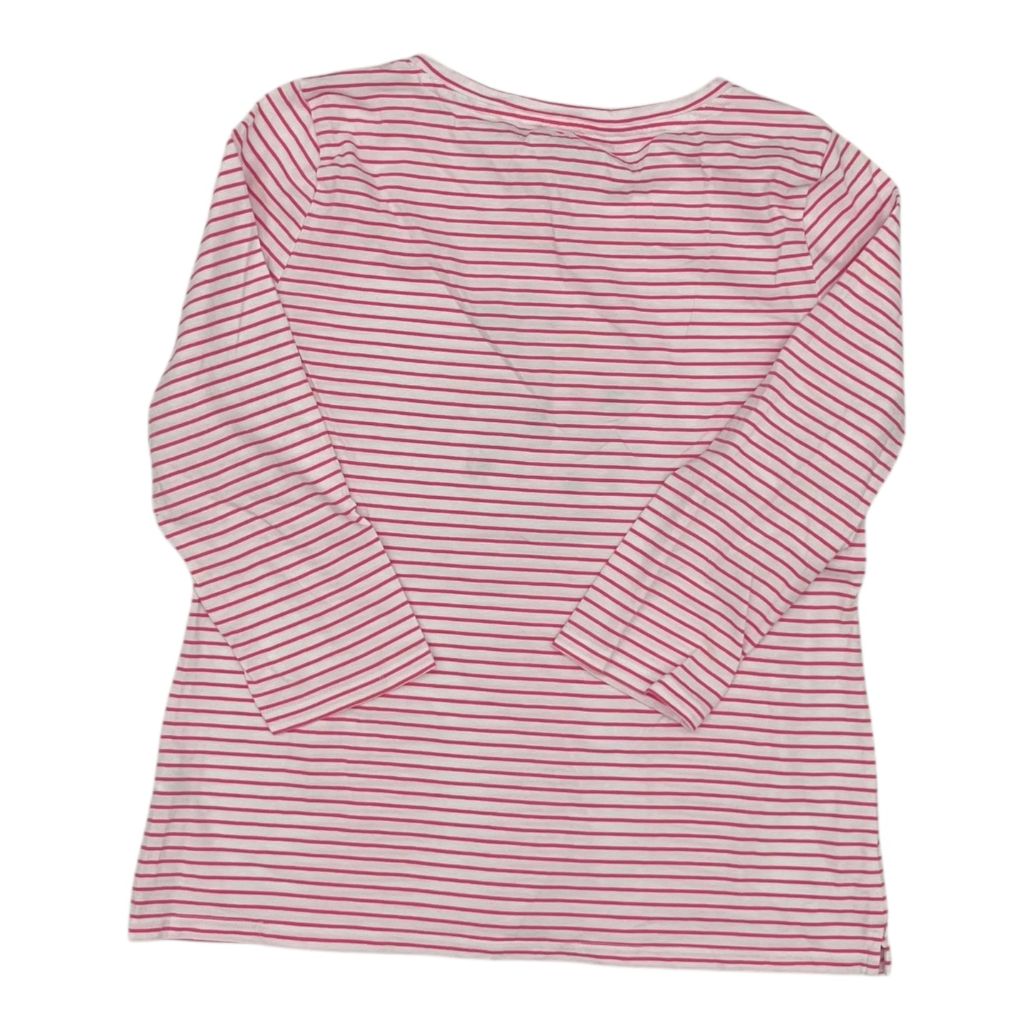 Top 3/4 Sleeve By Talbots In Striped Pattern, Size:L