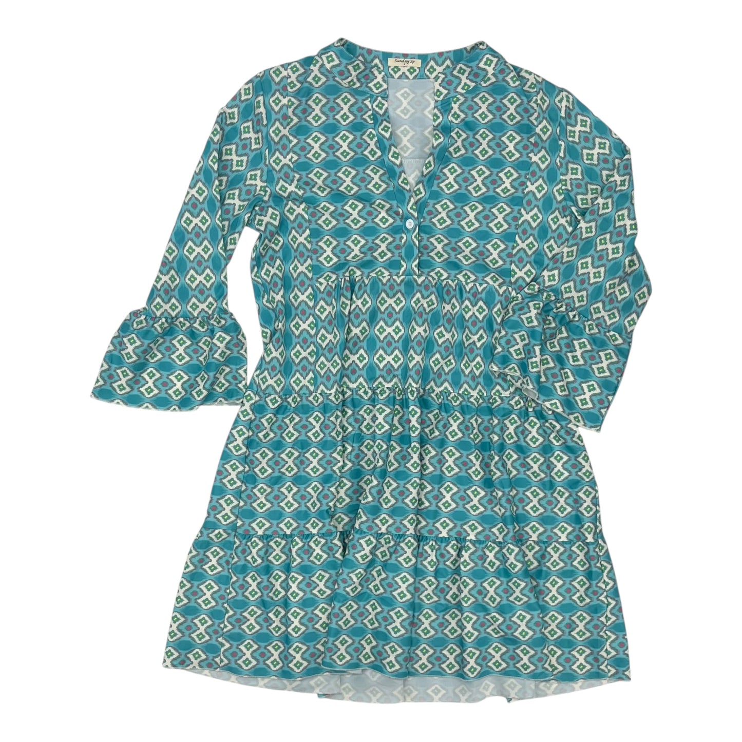 DRESS CASUAL SHORT by CLOTHES MENTOR In BLUE & GREEN, Size: S