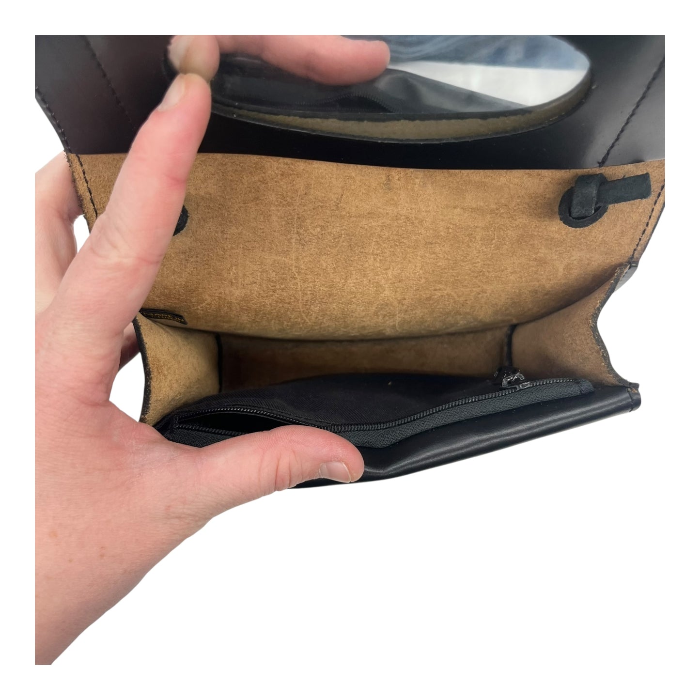 Crossbody Leather By Clothes Mentor In Black, Size:Small