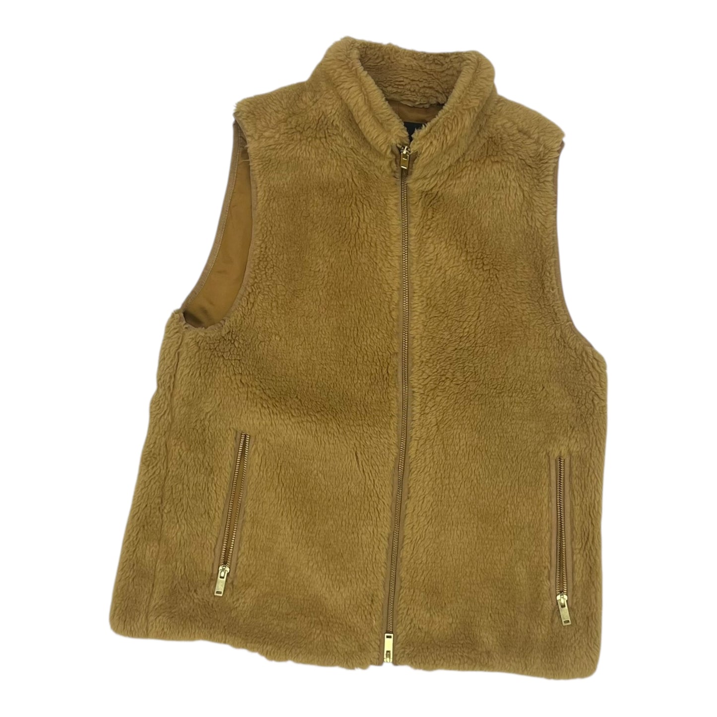 Vest Faux Fur & Sherpa By J. Crew In Brown, Size:S