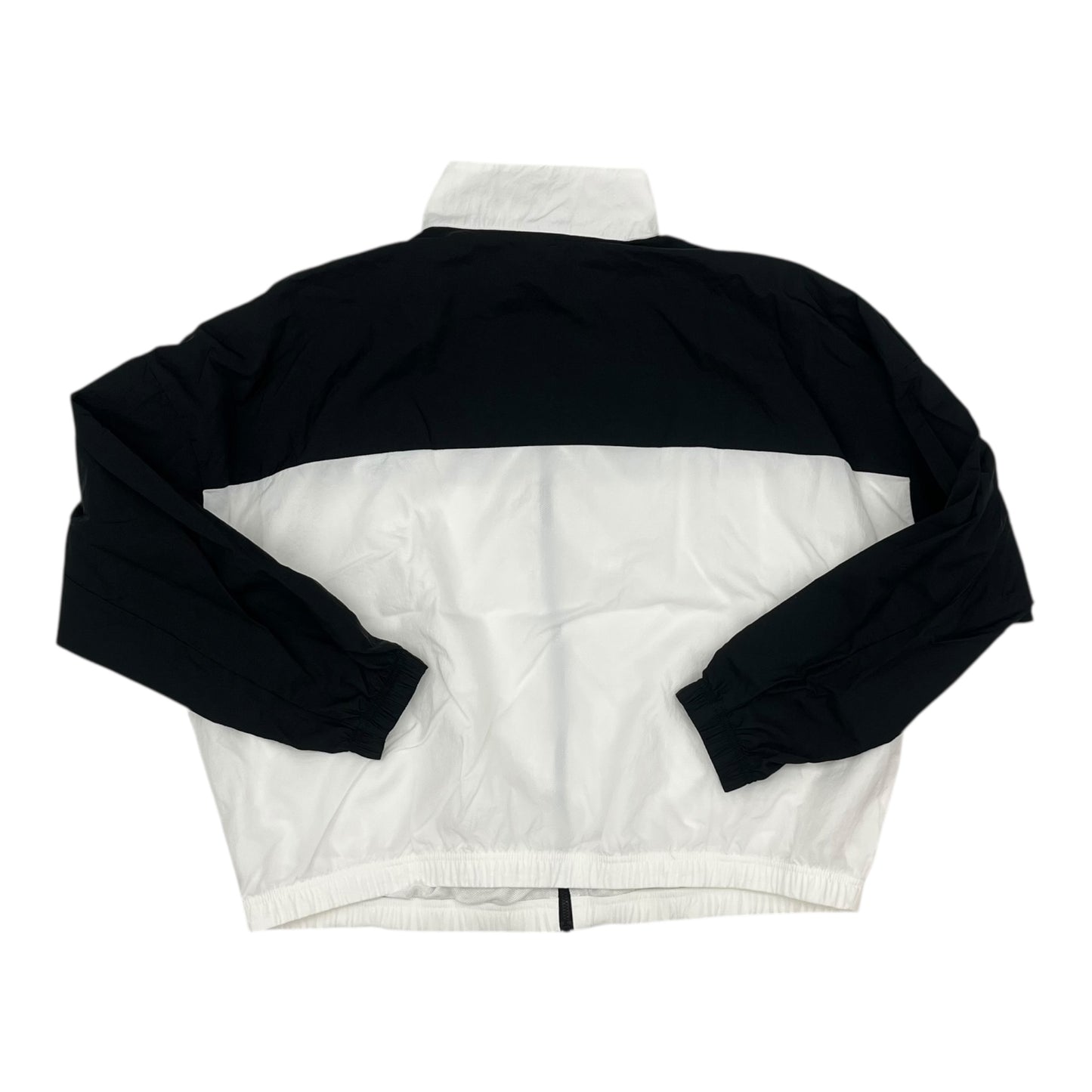 Athletic Jacket By Nike In Black & White, Size:Xl