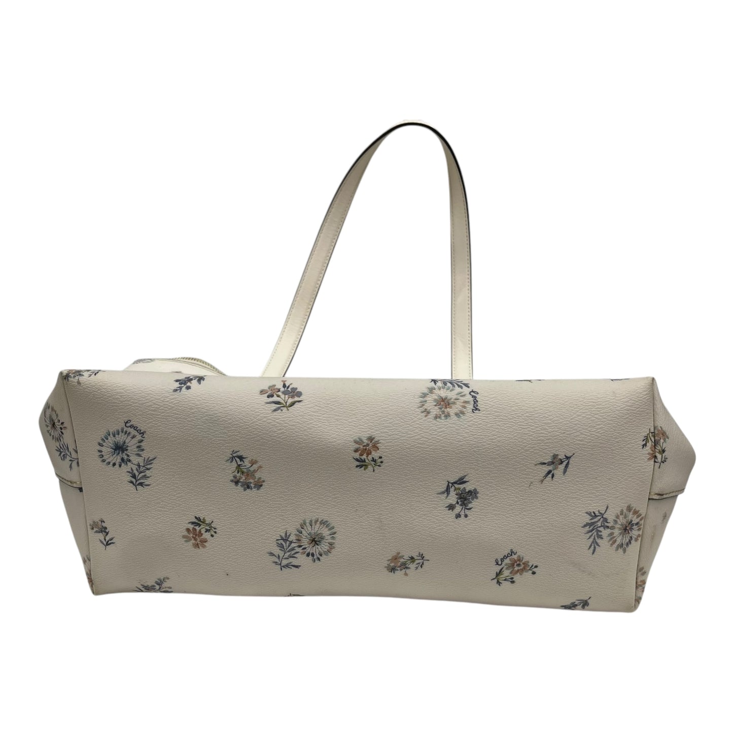 Handbag Designer By Coach In Cream, Size:Large