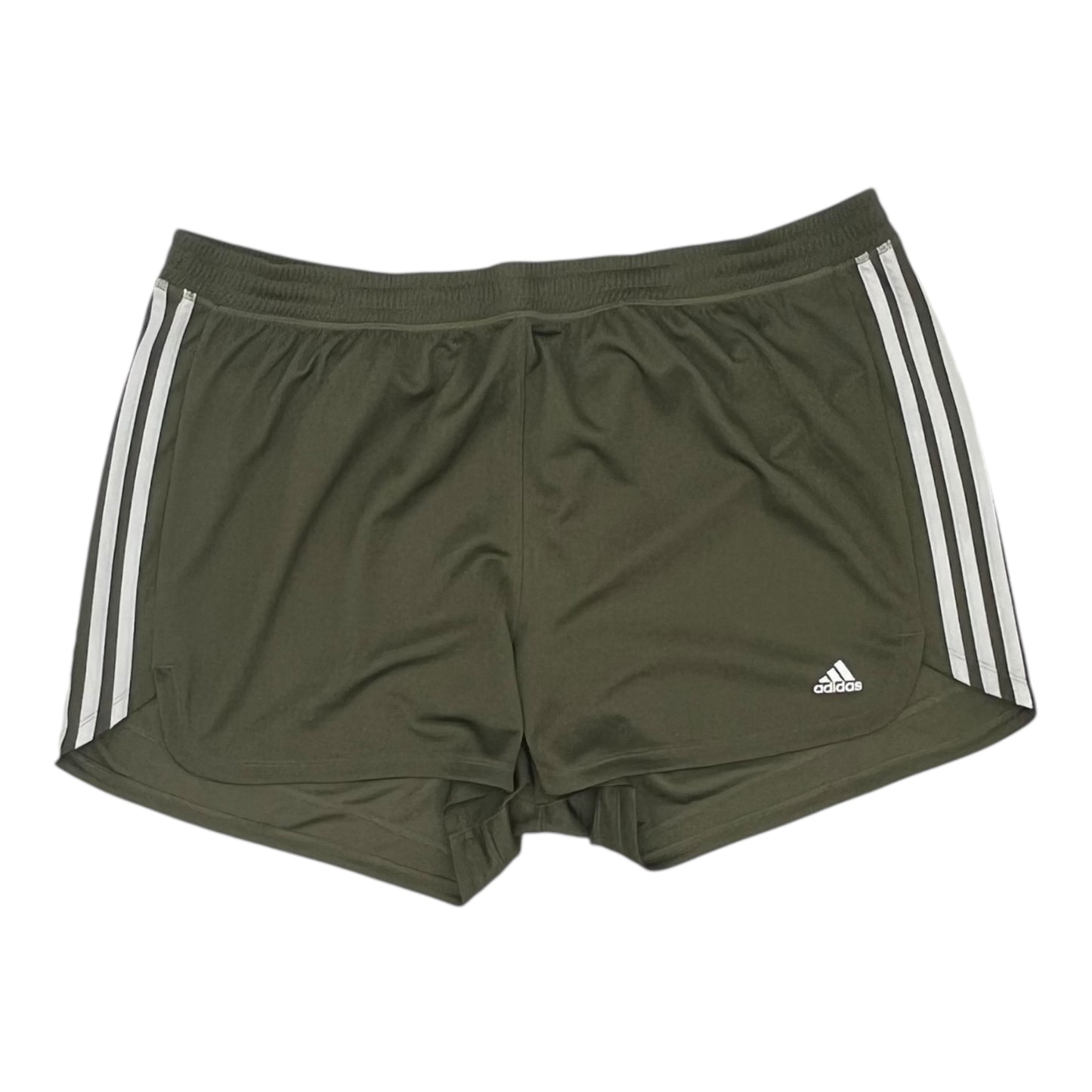 Athletic Shorts By Adidas In Green, Size:3X