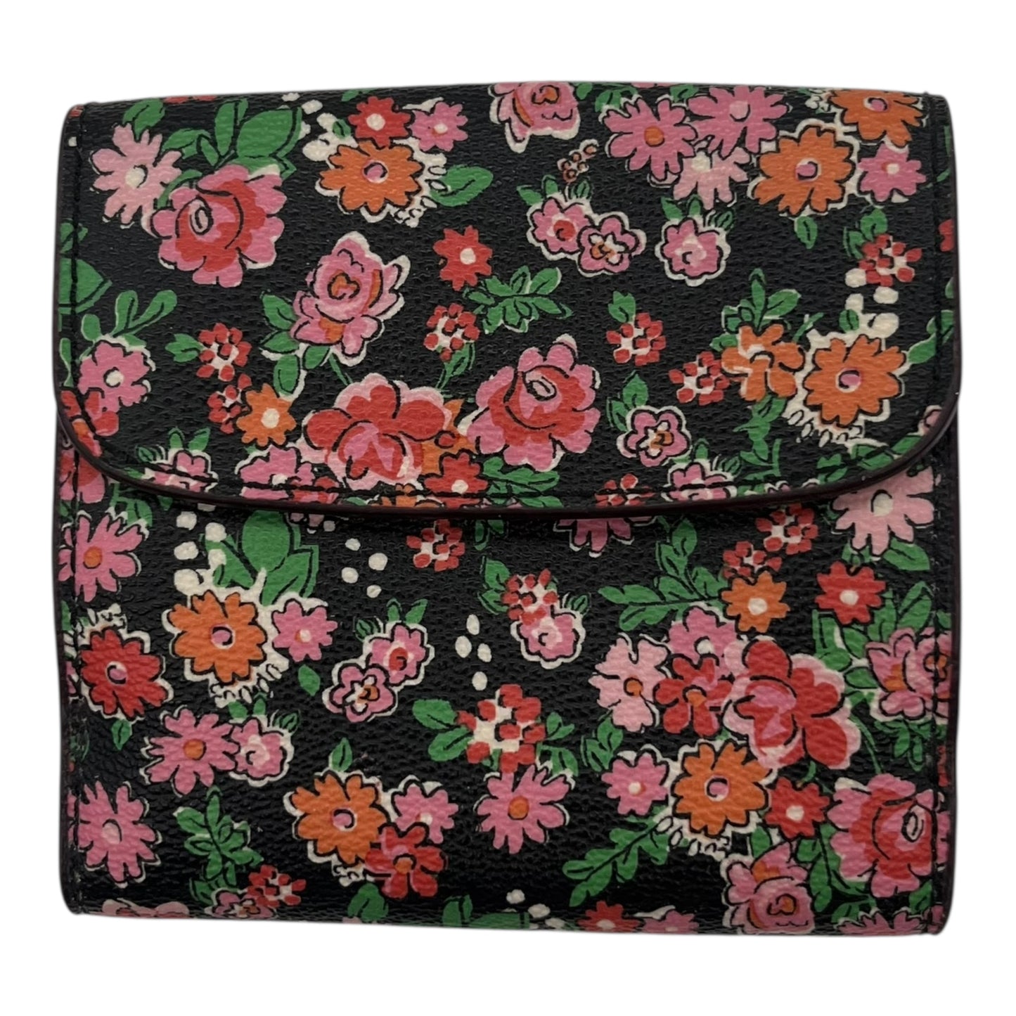 Wallet Designer By Coach In Floral Print, Size:Small