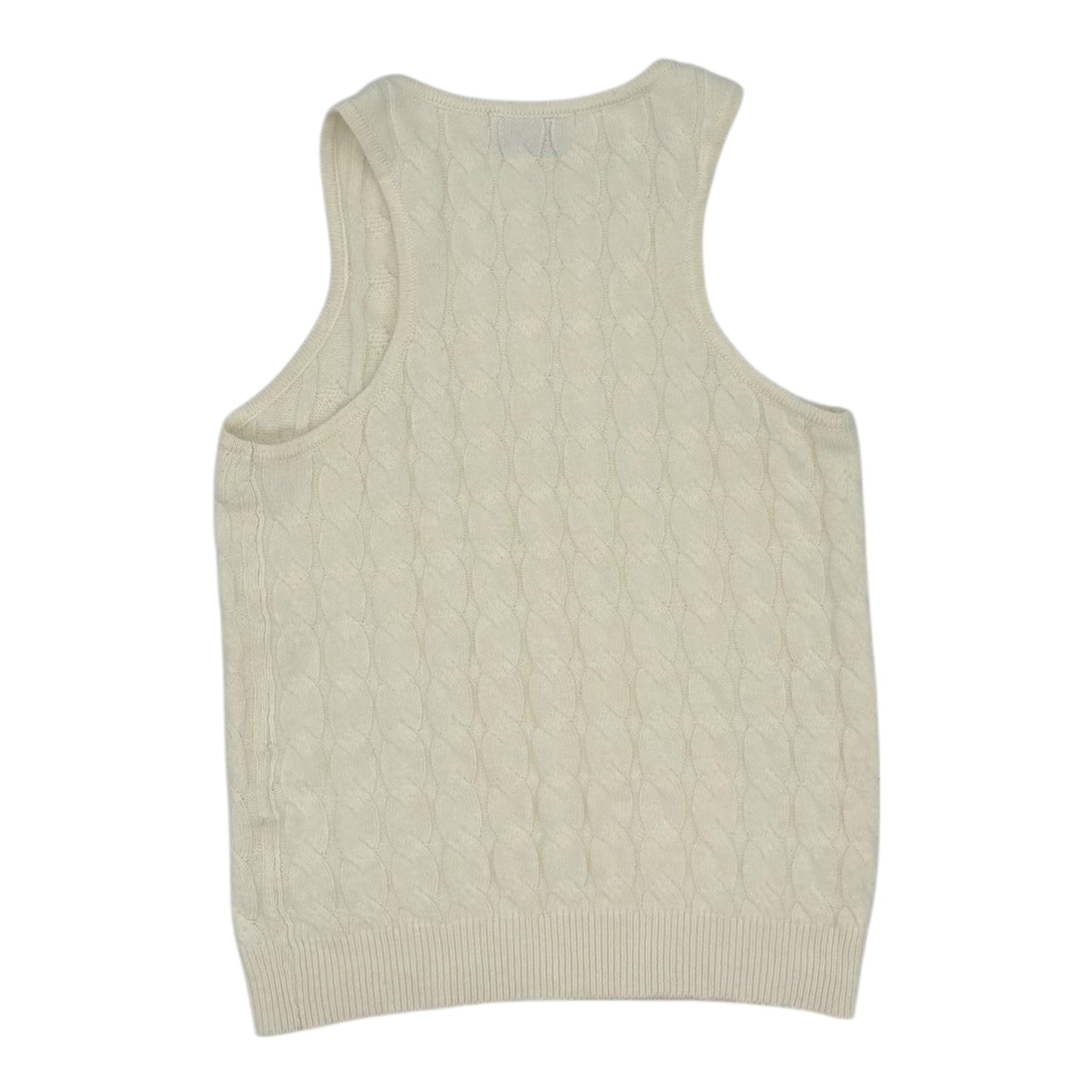 Vest Sweater By Clothes Mentor In Cream, Size:M