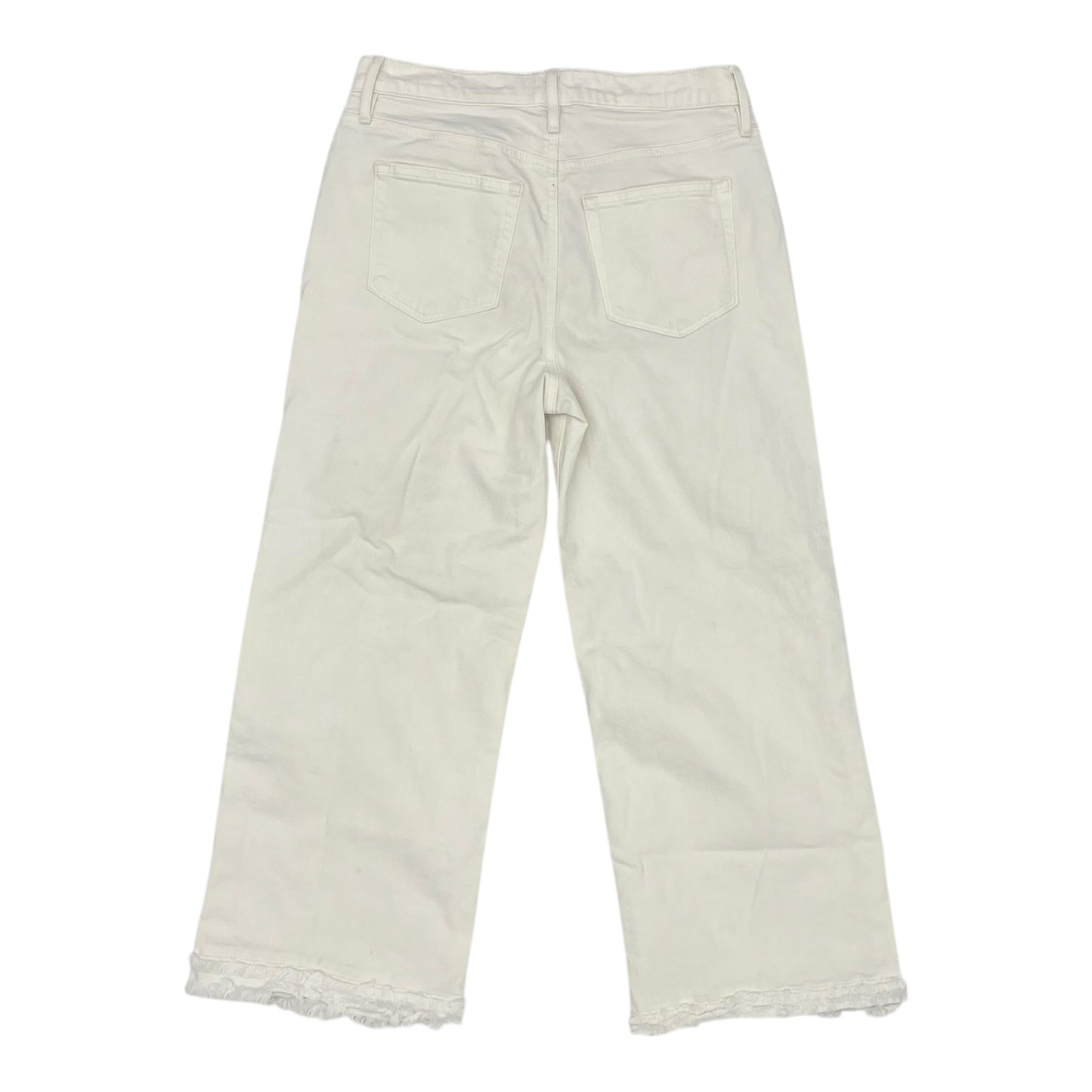 Jeans Wide Leg By Loft In White Denim, Size:6