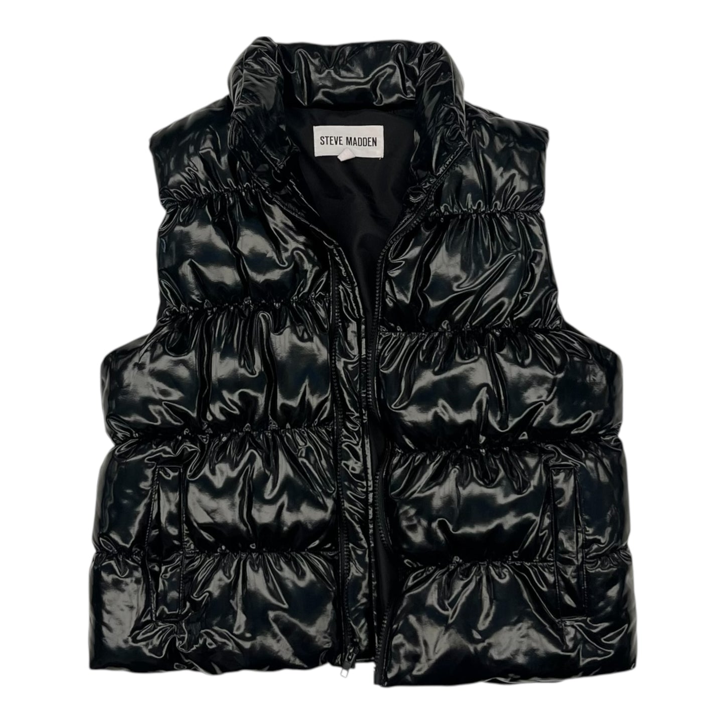 Vest Puffer & Quilted By Steve Madden In Black, Size:M