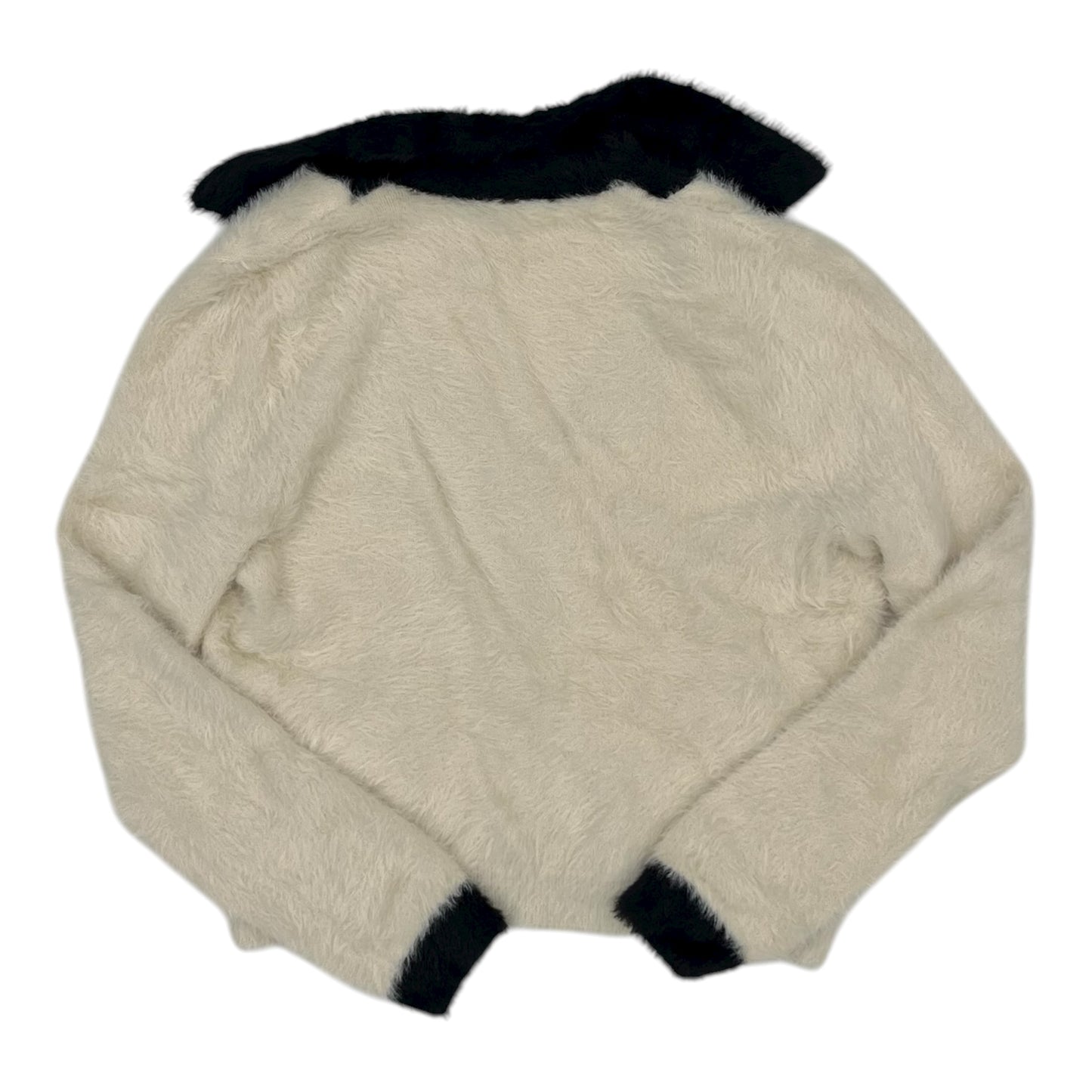 Sweater Cardigan By Express In Black & Cream, Size:M