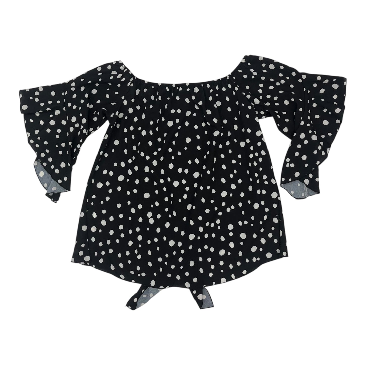 Top 3/4 Sleeve By Cmf In Black & White, Size:M