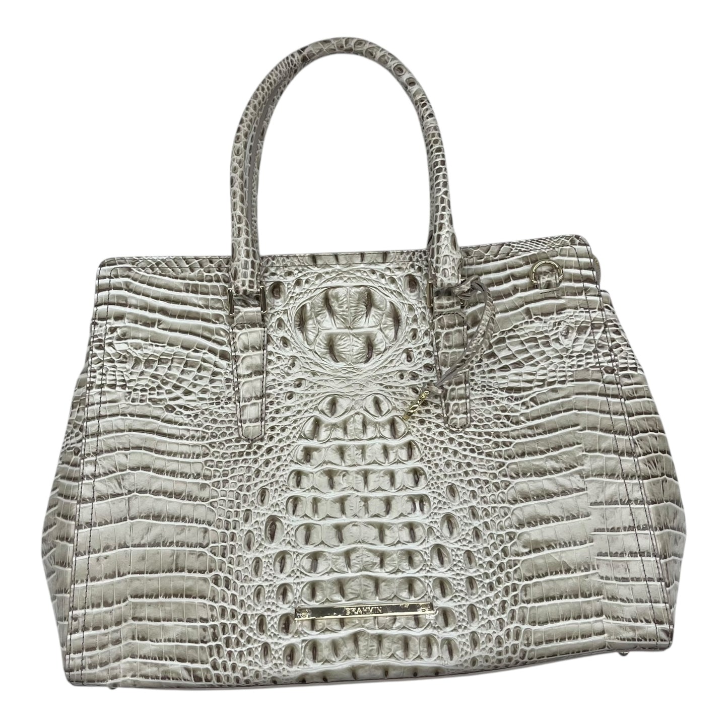Handbag Designer By Brahmin In Cream, Size:Large
